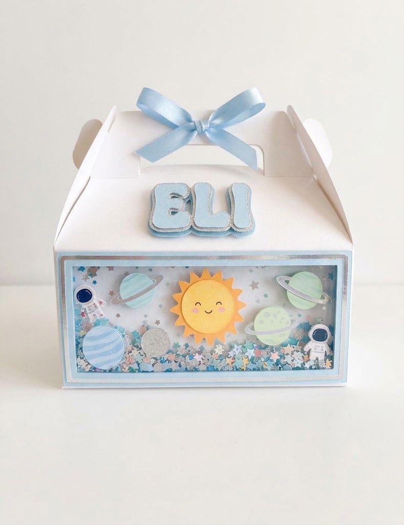 Shaker favor box detail — Bee Creative Studio