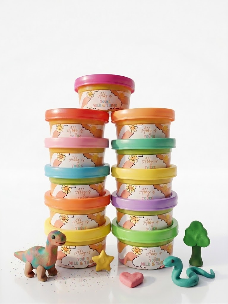 Personalized Play-Doh tubs — Bee Creative Studio